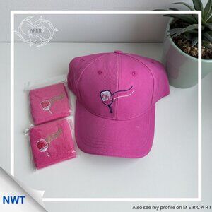 Pickleball Highlife - Pink Baseball Hat and Wrist Sweat Band